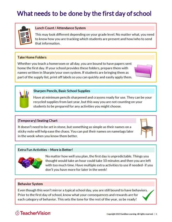 Back to School Checklist